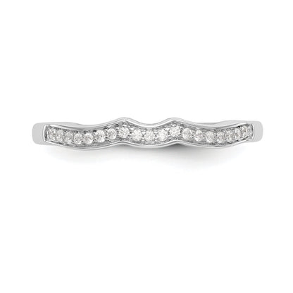 0.10ct. CZ Solid Real 14k White Gold Wedding Wedding Band Ring