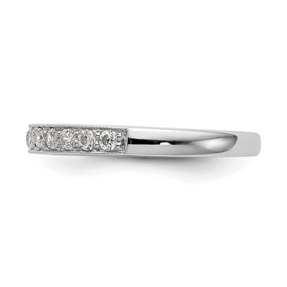 0.32ct. CZ Solid Real 14k White Gold Wedding Wedding Band Ring