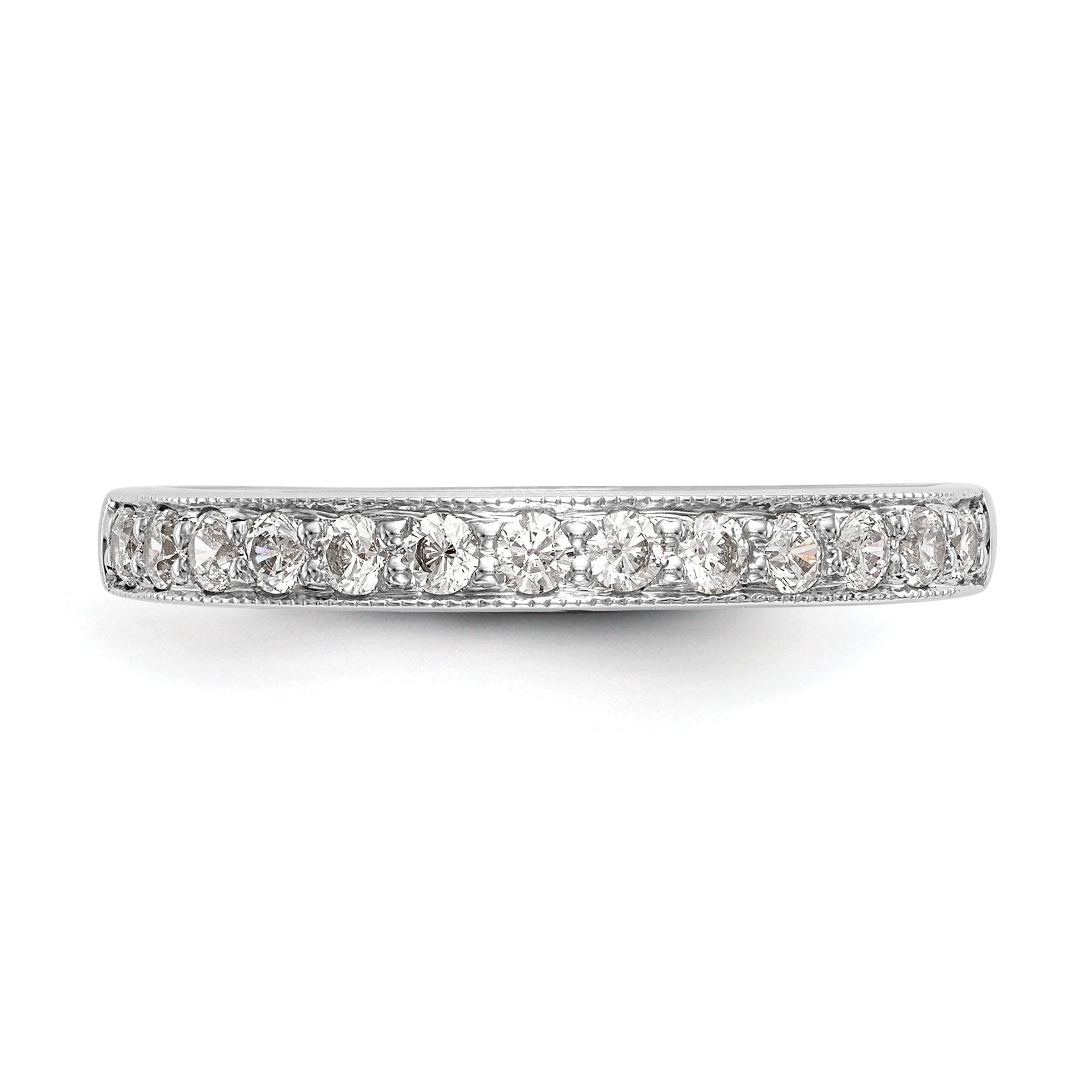 0.32ct. CZ Solid Real 14k White Gold Wedding Wedding Band Ring