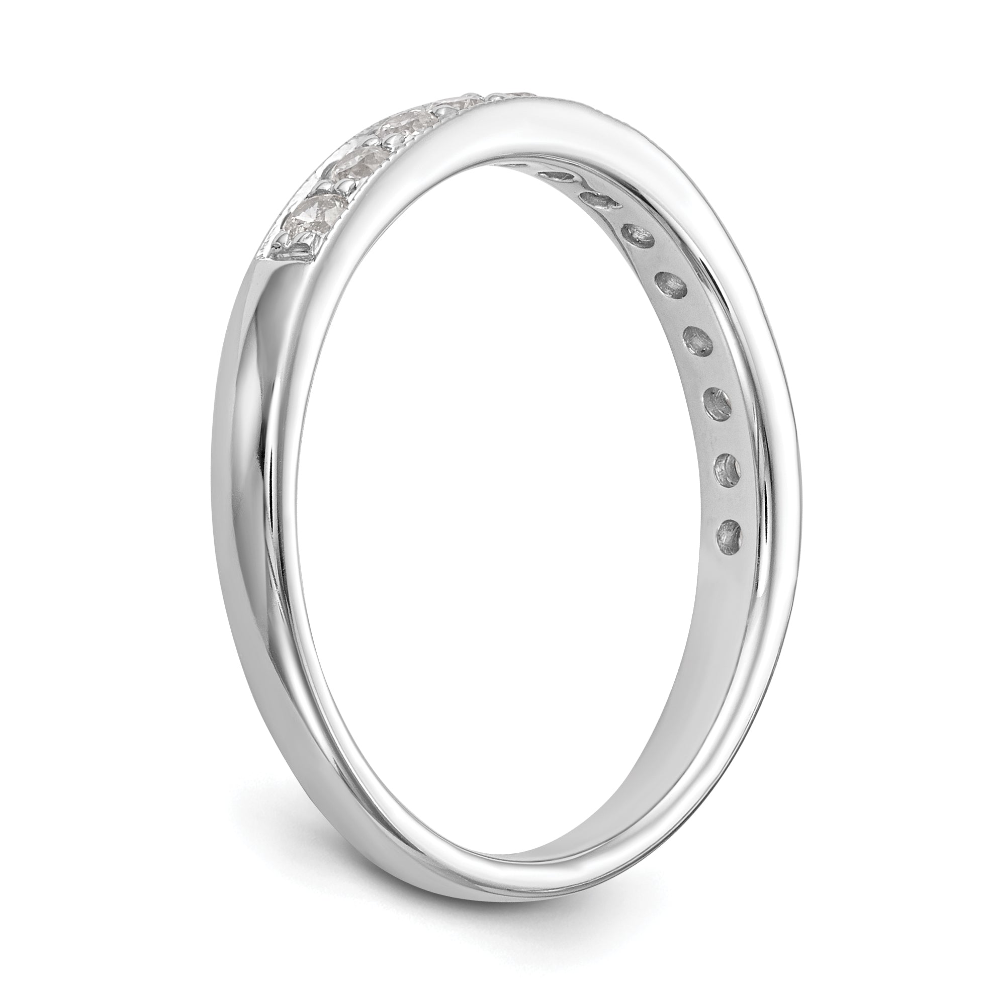 0.32ct. CZ Solid Real 14k White Gold Wedding Wedding Band Ring