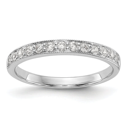 0.32ct. CZ Solid Real 14k White Gold Wedding Wedding Band Ring