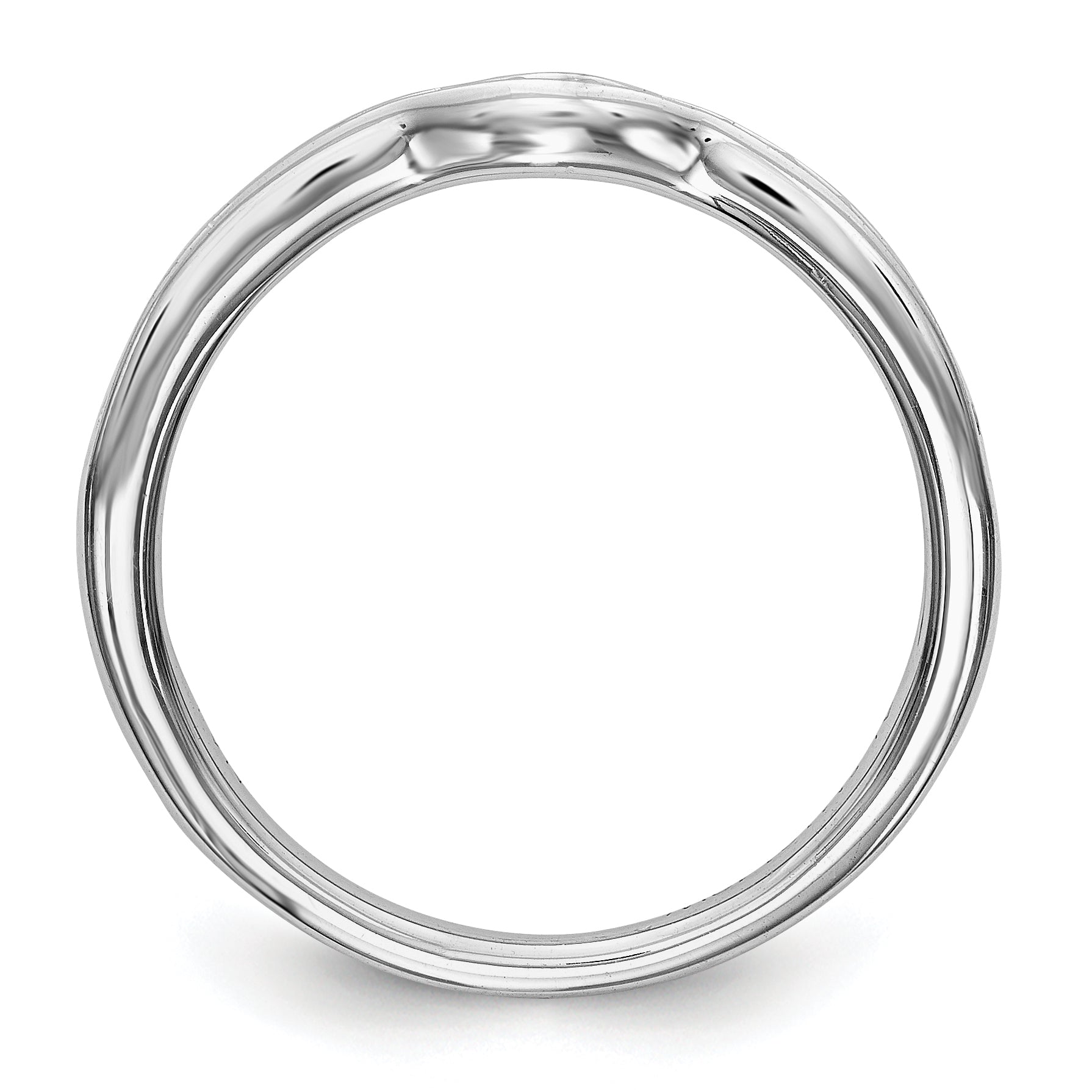 0.20ct. CZ Solid Real 14k White Gold Wedding Wedding Band Ring