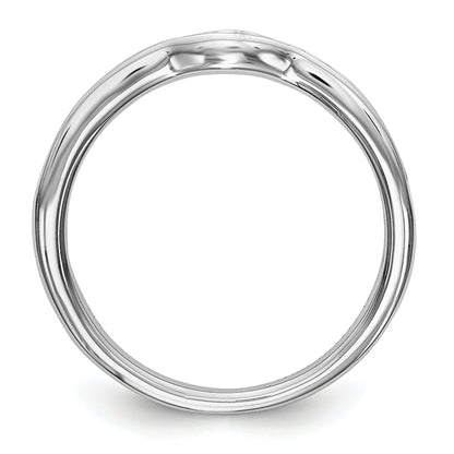 0.20ct. CZ Solid Real 14k White Gold Wedding Wedding Band Ring