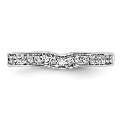 0.20ct. CZ Solid Real 14k White Gold Wedding Wedding Band Ring