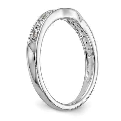 0.20ct. CZ Solid Real 14k White Gold Wedding Wedding Band Ring