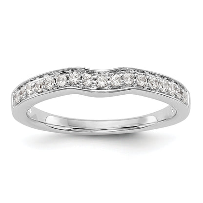 0.20ct. CZ Solid Real 14k White Gold Wedding Wedding Band Ring