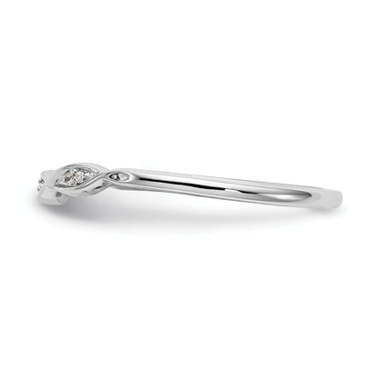 0.02ct. CZ Solid Real 14k White Gold Wedding Wedding Band Ring