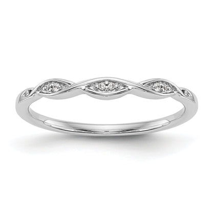 0.02ct. CZ Solid Real 14k White Gold Wedding Wedding Band Ring