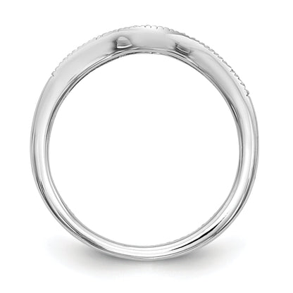 0.08ct. CZ Solid Real 14k White Gold Wedding Wedding Band Ring