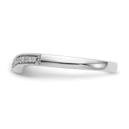 0.08ct. CZ Solid Real 14k White Gold Wedding Wedding Band Ring
