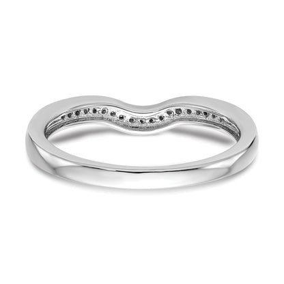 0.08ct. CZ Solid Real 14k White Gold Wedding Wedding Band Ring