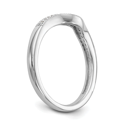 0.08ct. CZ Solid Real 14k White Gold Wedding Wedding Band Ring