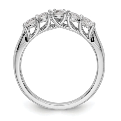 0.60ct. CZ Solid Real 14k White Gold Wedding Wedding Band Ring