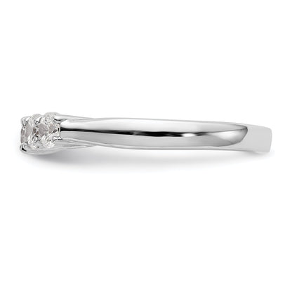 0.60ct. CZ Solid Real 14k White Gold Wedding Wedding Band Ring