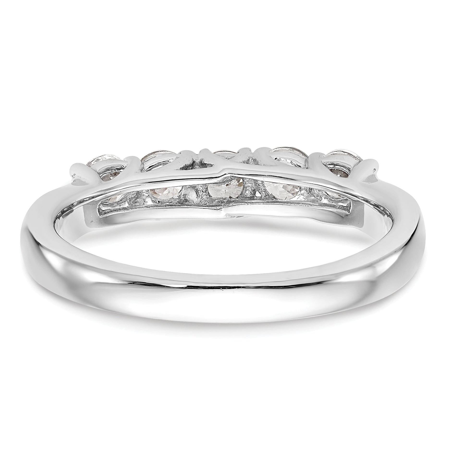 0.60ct. CZ Solid Real 14k White Gold Wedding Wedding Band Ring