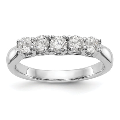 0.60ct. CZ Solid Real 14k White Gold Wedding Wedding Band Ring
