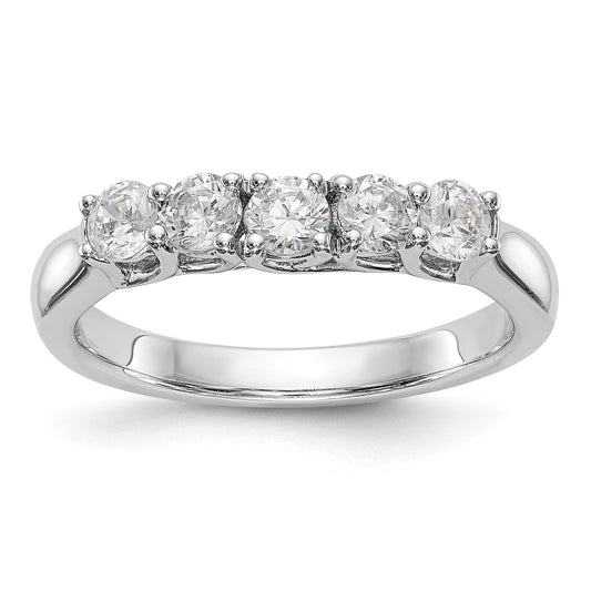 0.60ct. CZ Solid Real 14k White Gold Wedding Wedding Band Ring