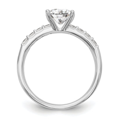 1.00ct. CZ Solid Real 14K White Gold Engagement Ring