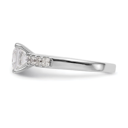 1.00ct. CZ Solid Real 14K White Gold Engagement Ring