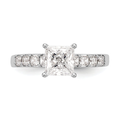 1.00ct. CZ Solid Real 14K White Gold Engagement Ring