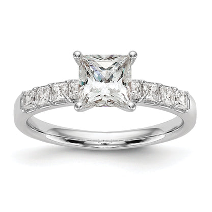 1.00ct. CZ Solid Real 14K White Gold Engagement Ring