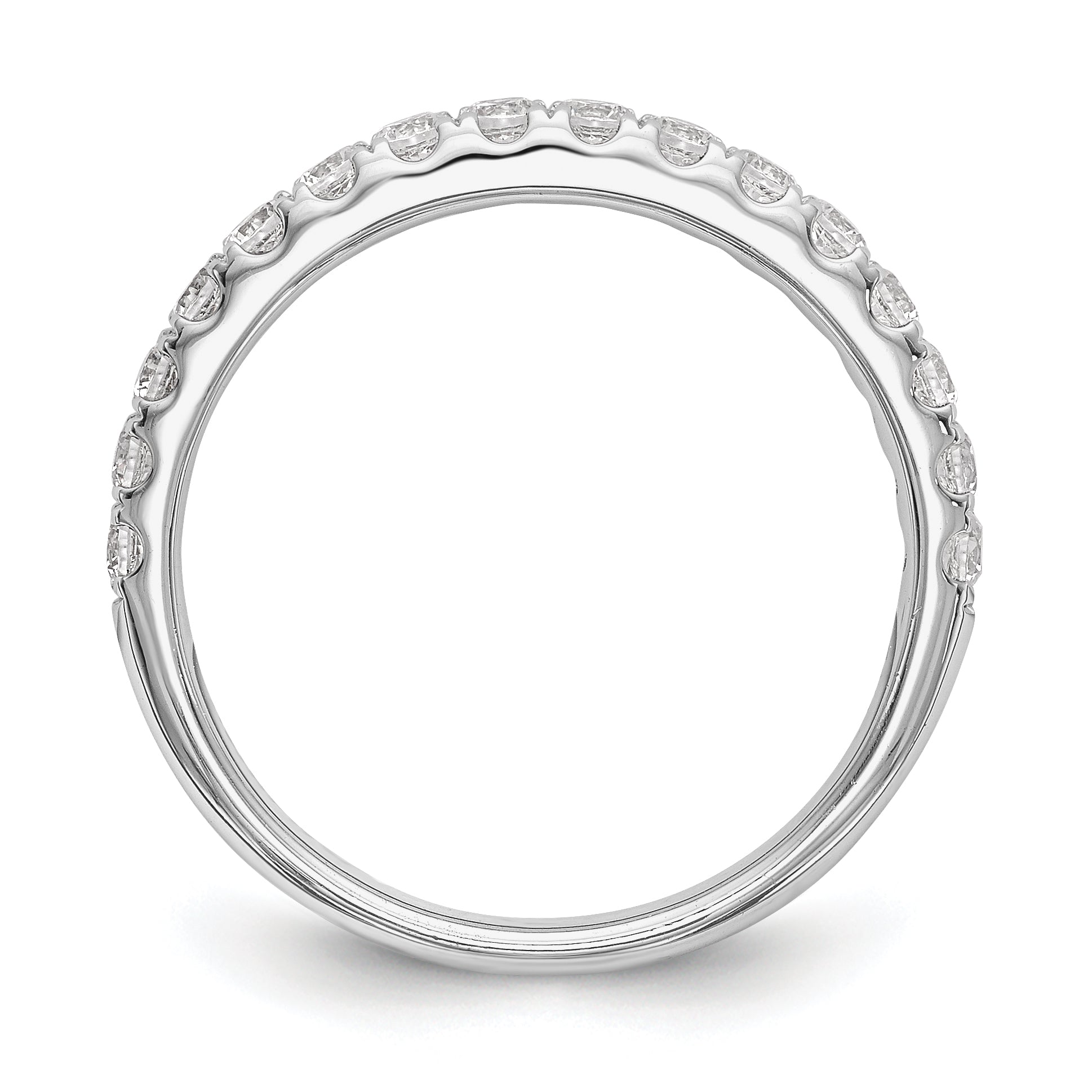0.56ct. CZ Solid Real 14k White Gold Wedding Wedding Band Ring