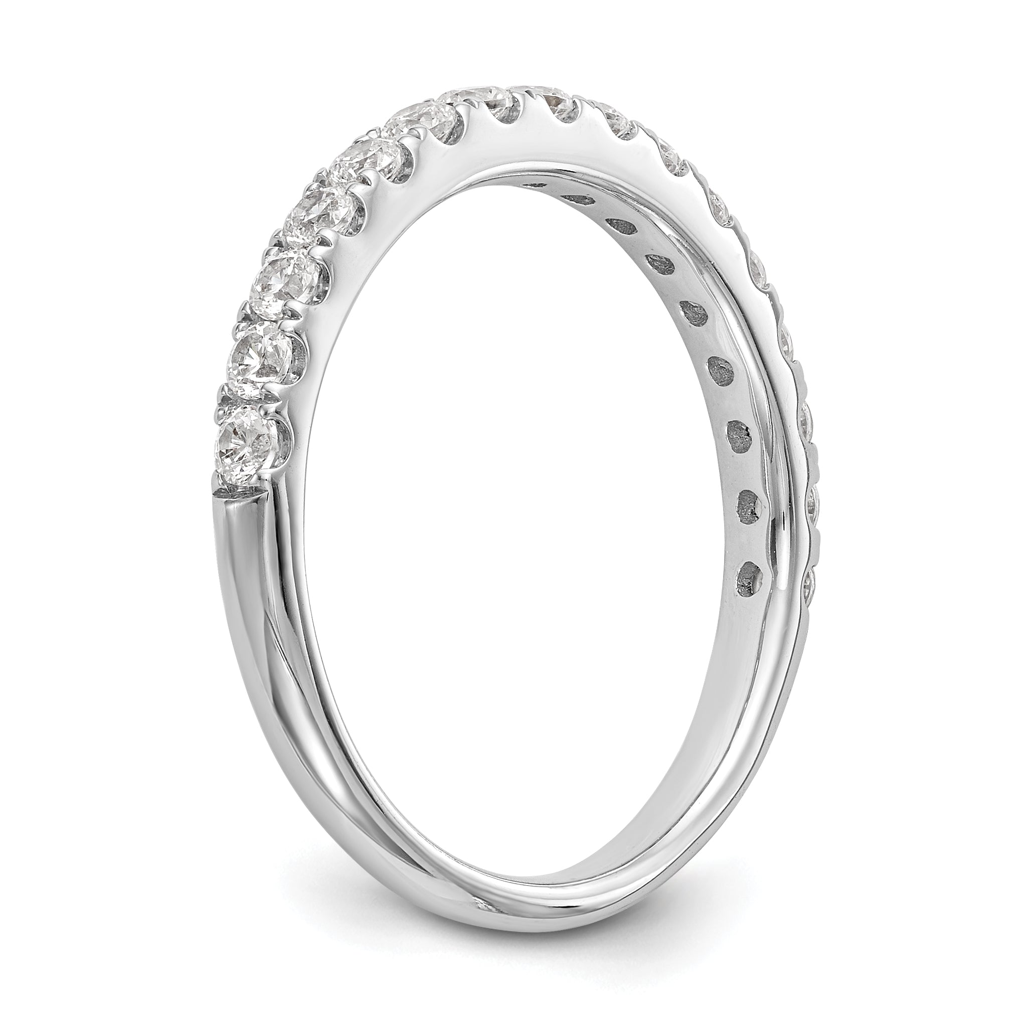 0.56ct. CZ Solid Real 14k White Gold Wedding Wedding Band Ring