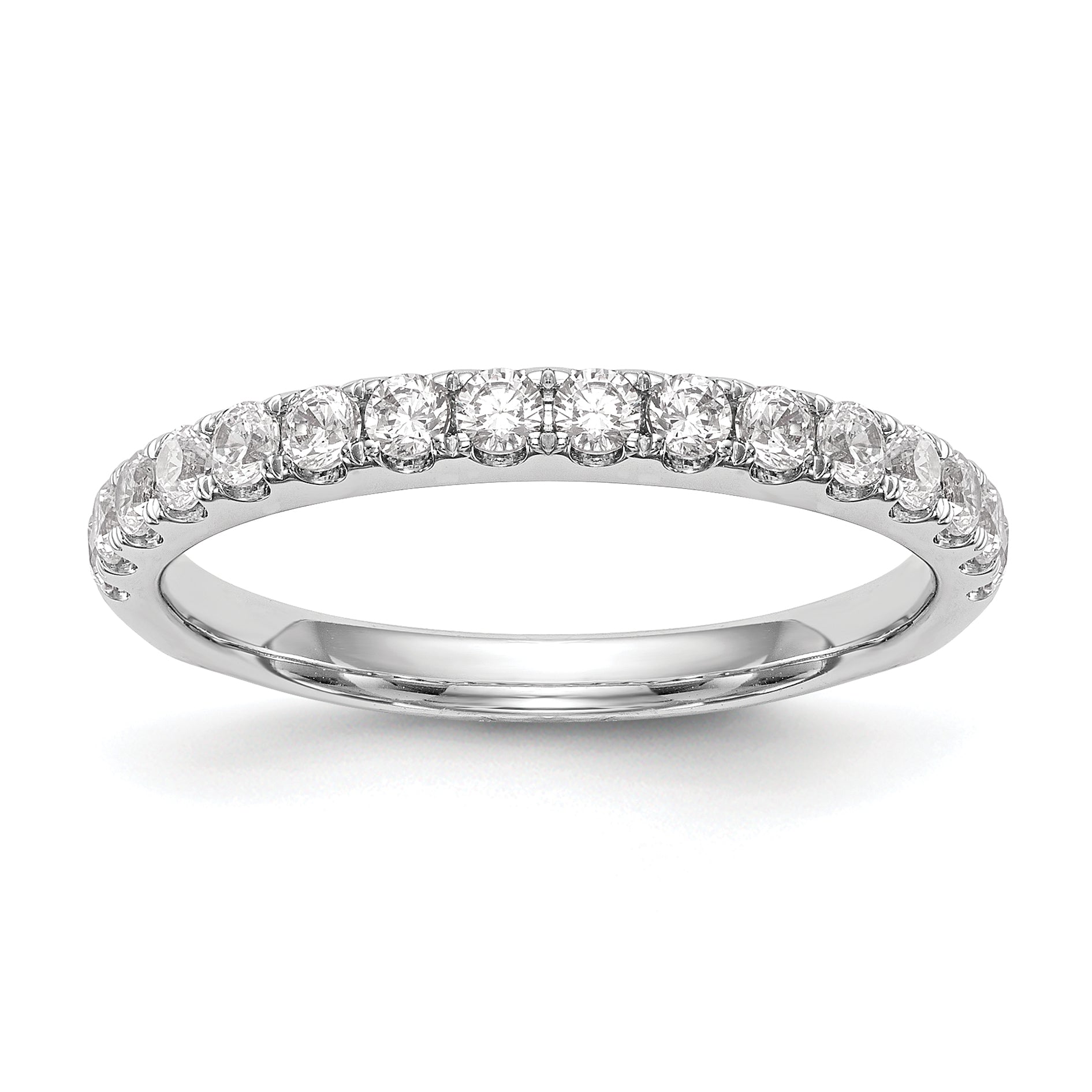 0.56ct. CZ Solid Real 14k White Gold Wedding Wedding Band Ring