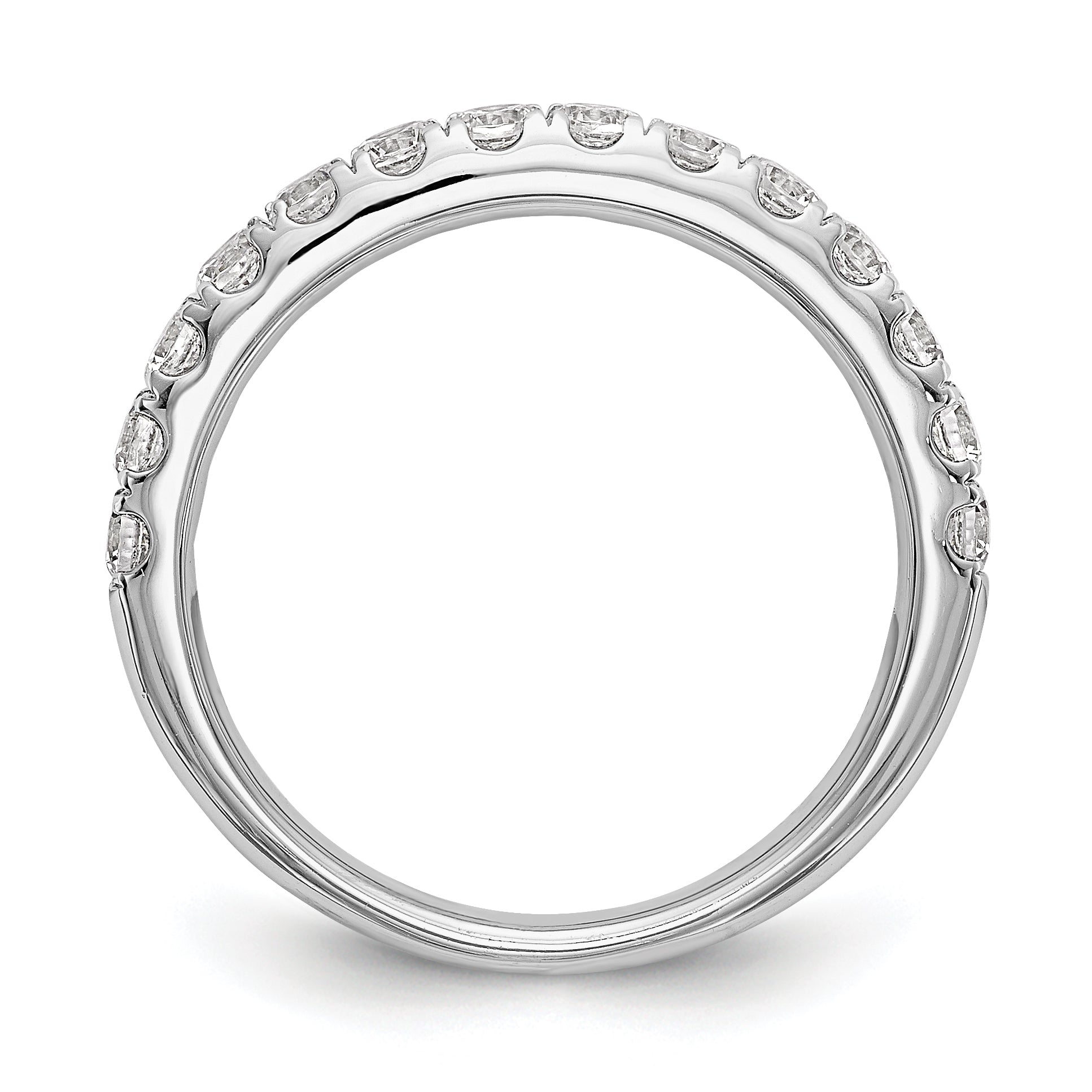 0.70ct. CZ Solid Real 14k White Gold Wedding Wedding Band Ring