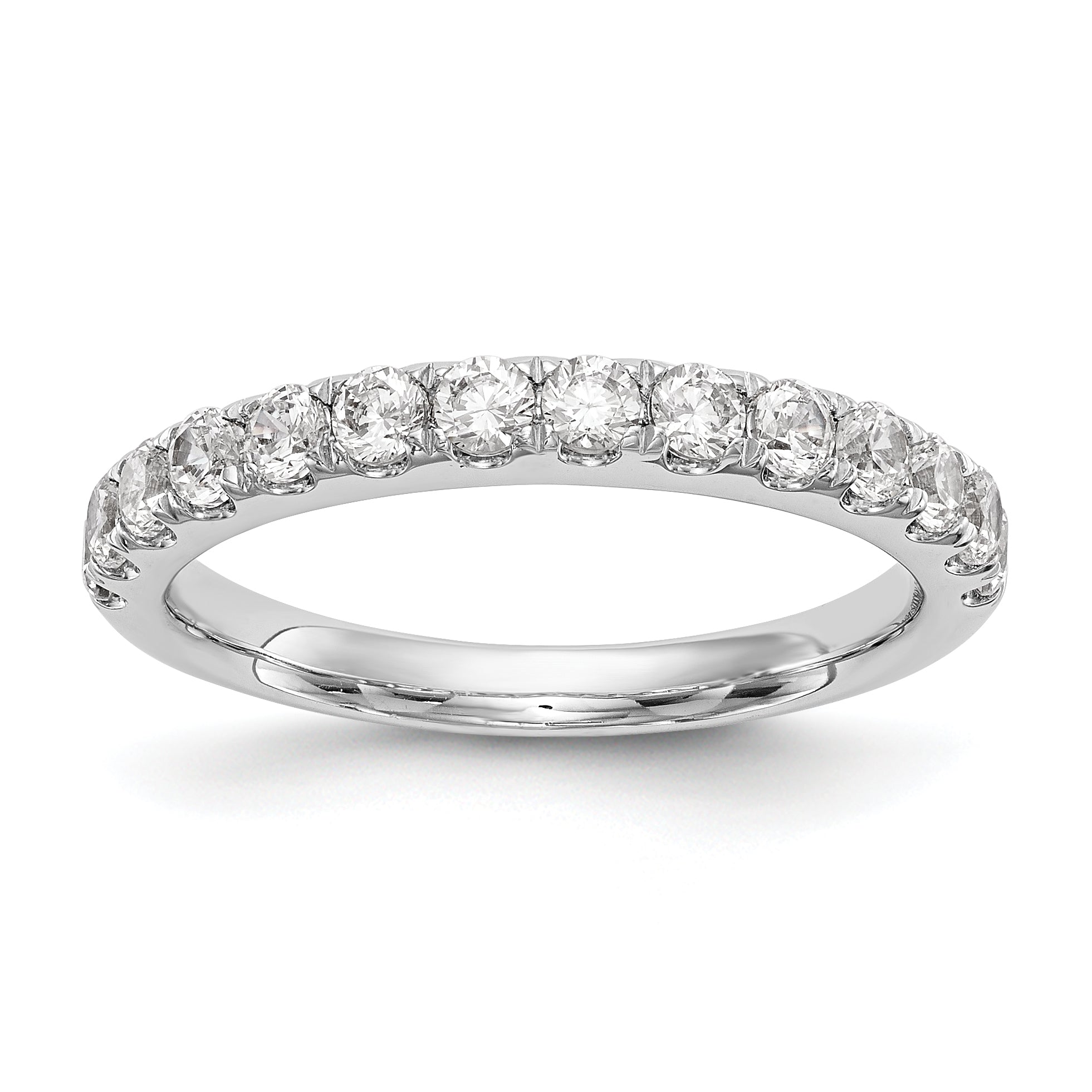 0.70ct. CZ Solid Real 14k White Gold Wedding Wedding Band Ring