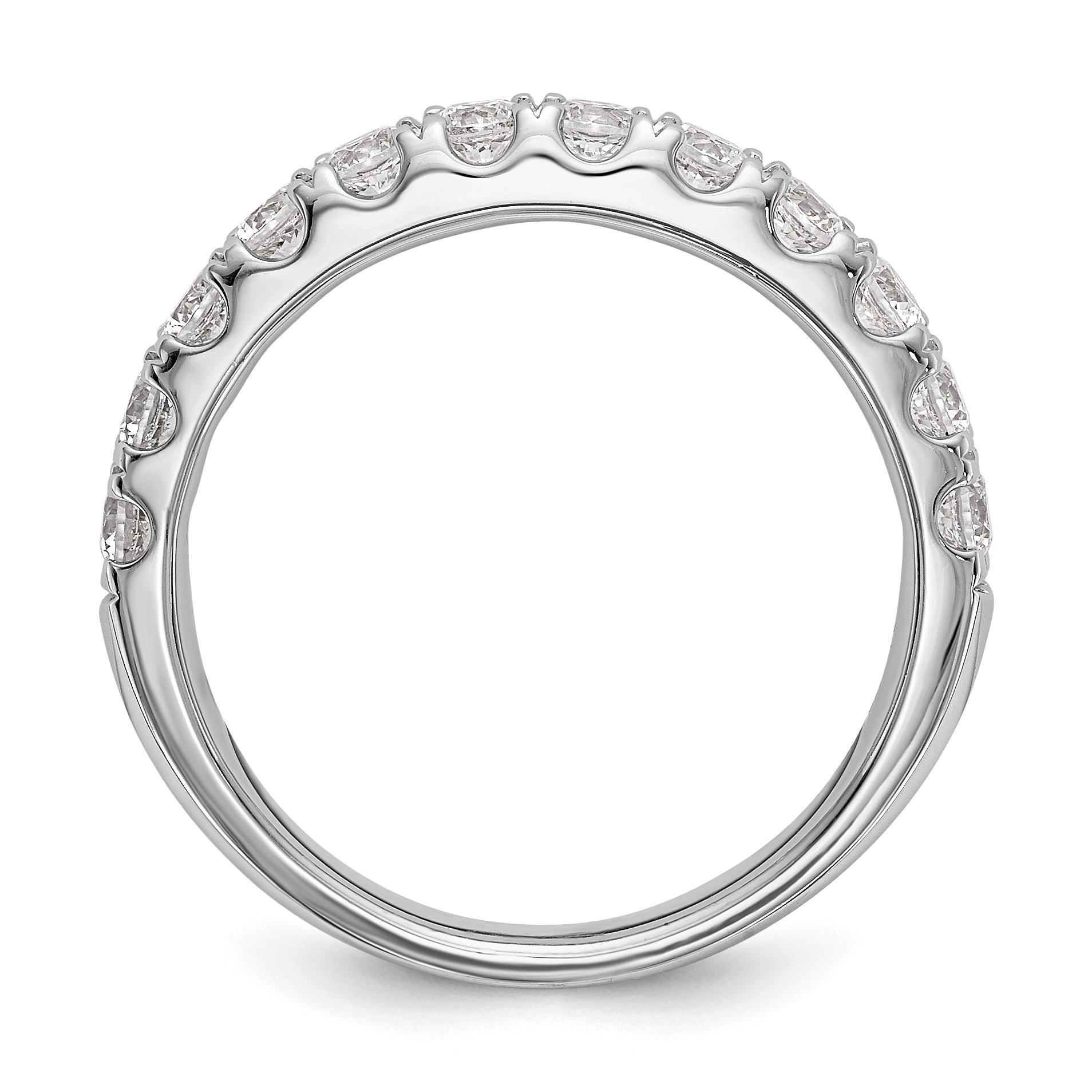 0.84ct. CZ Solid Real 14k White Gold Wedding Wedding Band Ring
