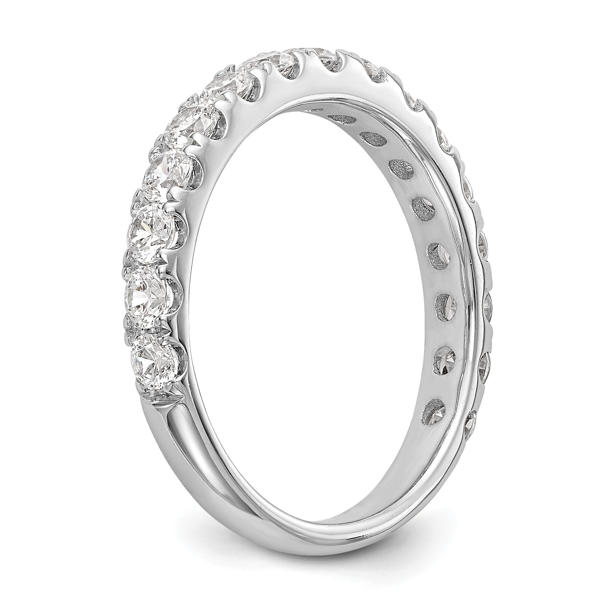0.84ct. CZ Solid Real 14k White Gold Wedding Wedding Band Ring