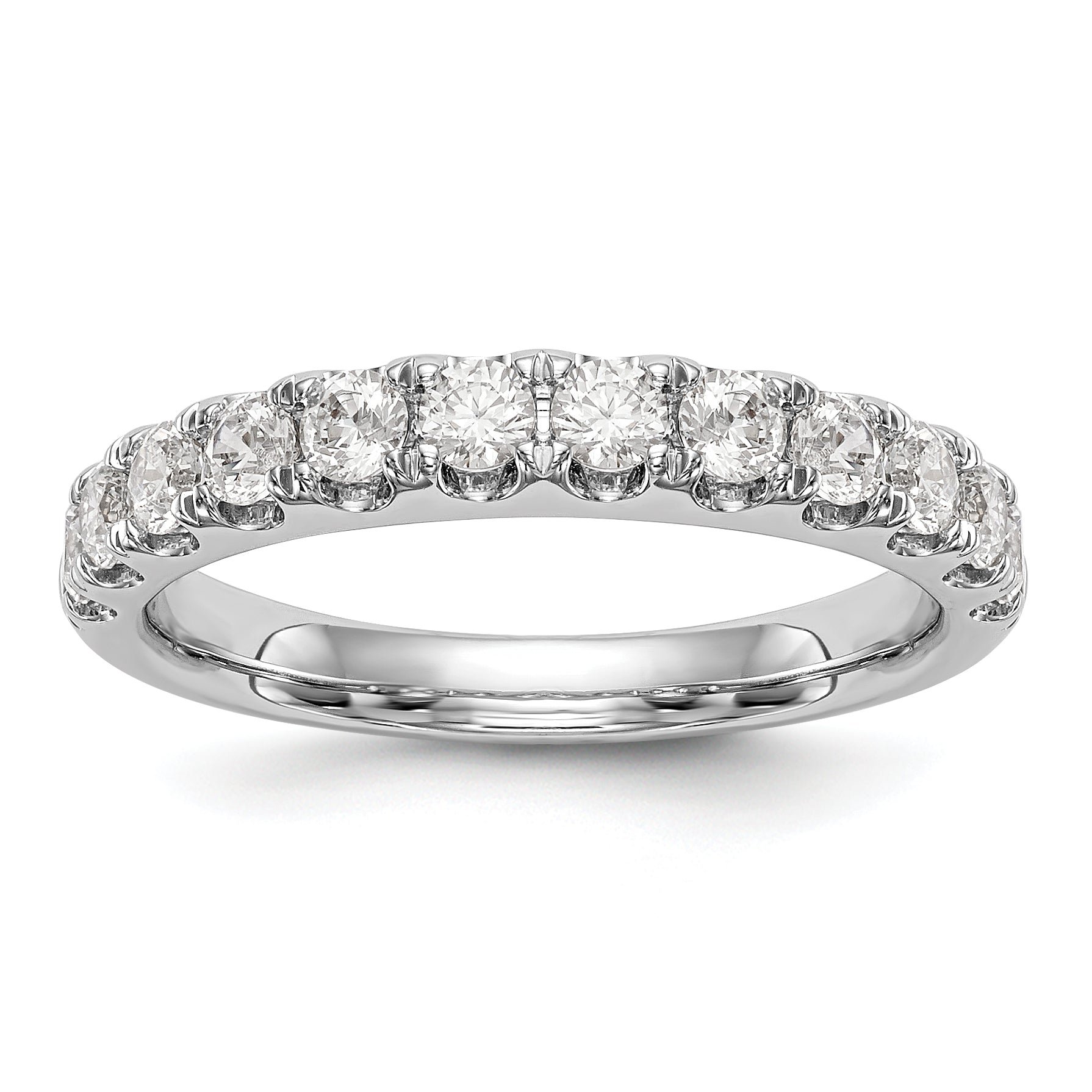 0.84ct. CZ Solid Real 14k White Gold Wedding Wedding Band Ring