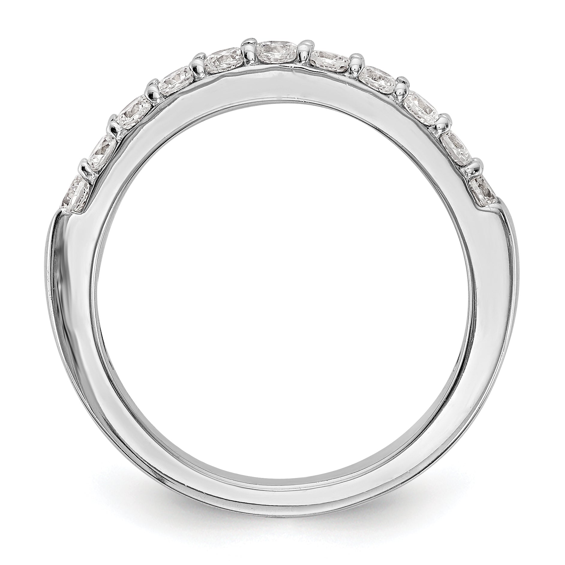 0.50ct. CZ Solid Real 14k White Gold Wedding Wedding Band Ring