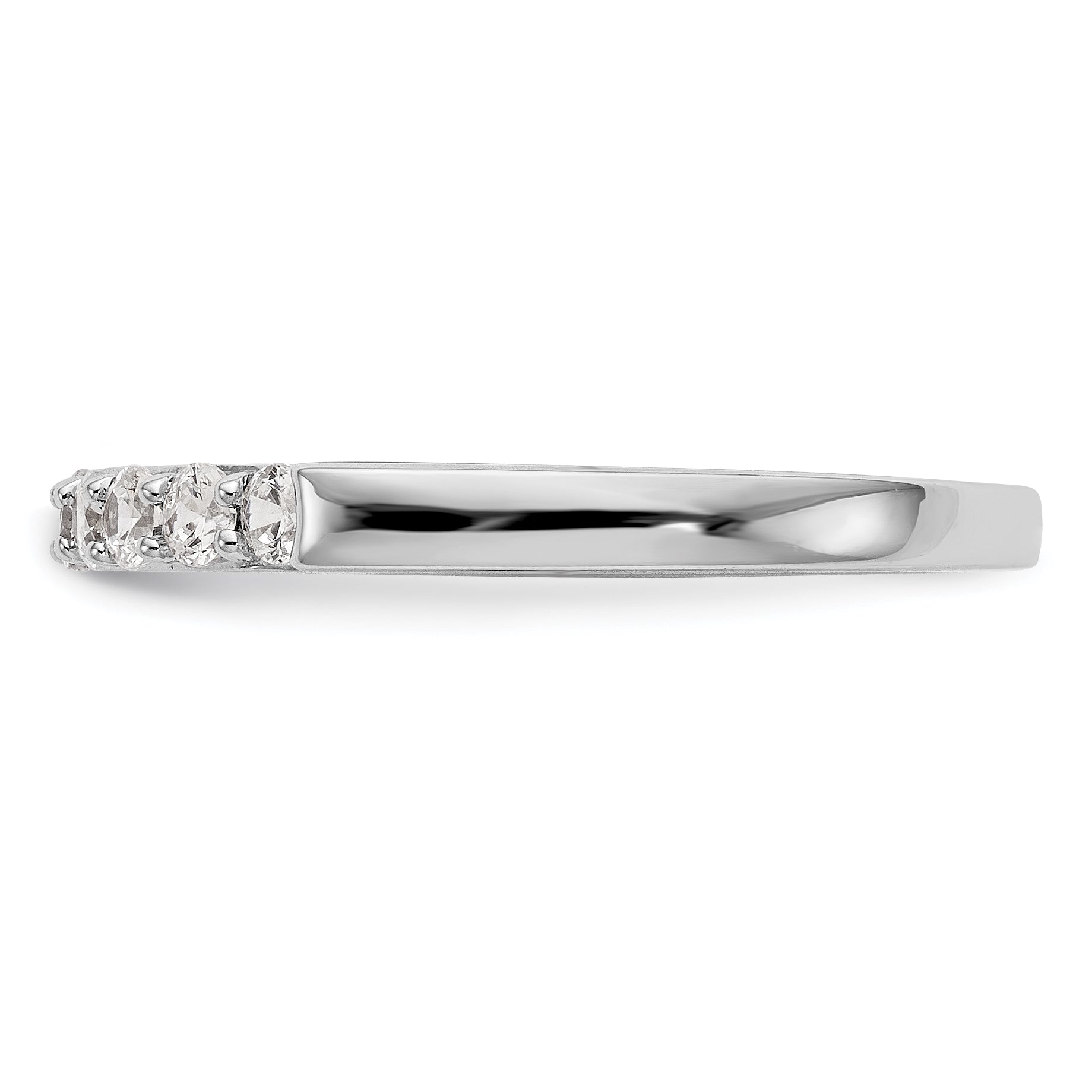0.50ct. CZ Solid Real 14k White Gold Wedding Wedding Band Ring
