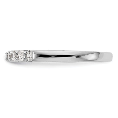 0.50ct. CZ Solid Real 14k White Gold Wedding Wedding Band Ring