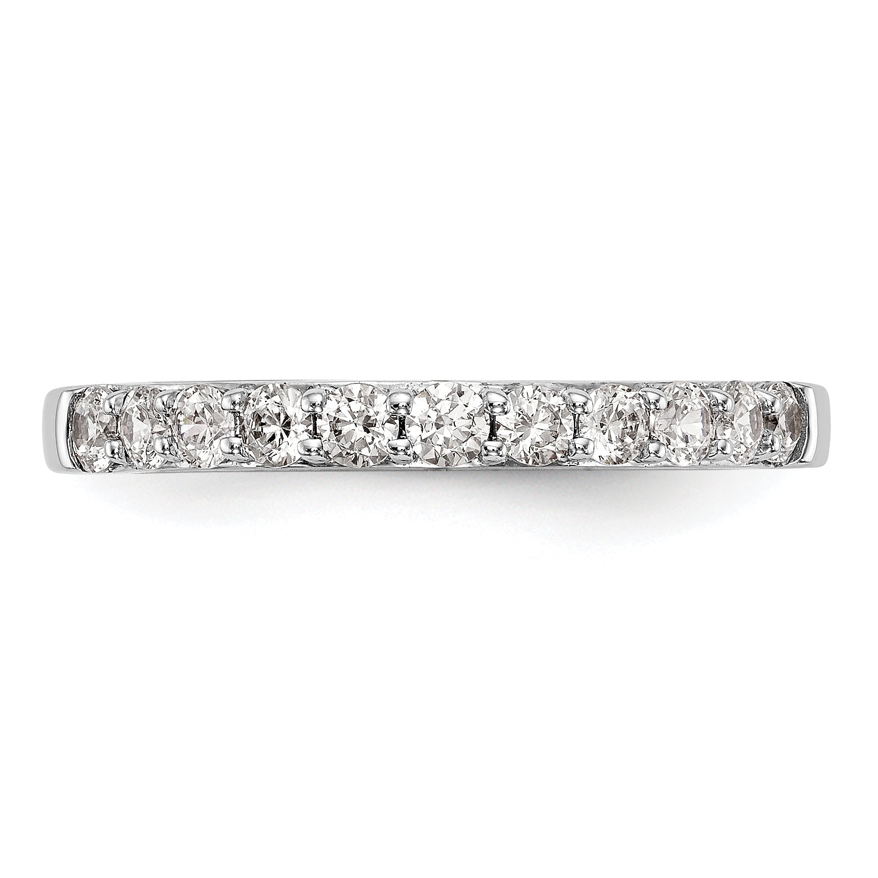 0.50ct. CZ Solid Real 14k White Gold Wedding Wedding Band Ring