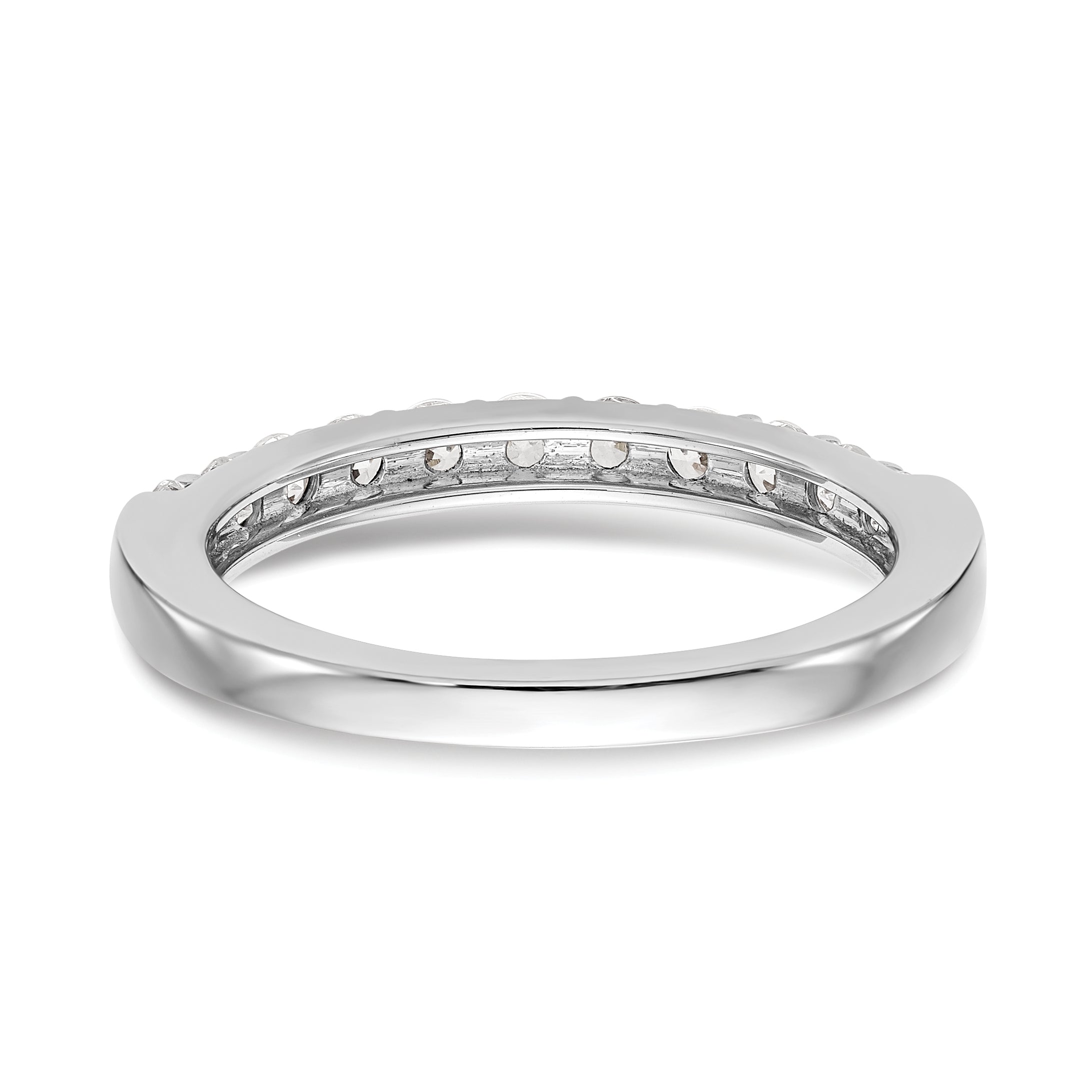 0.50ct. CZ Solid Real 14k White Gold Wedding Wedding Band Ring