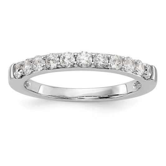 0.50ct. CZ Solid Real 14k White Gold Wedding Wedding Band Ring