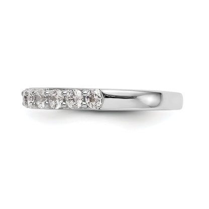 0.77ct. CZ Solid Real 14k White Gold Wedding Wedding Band Ring