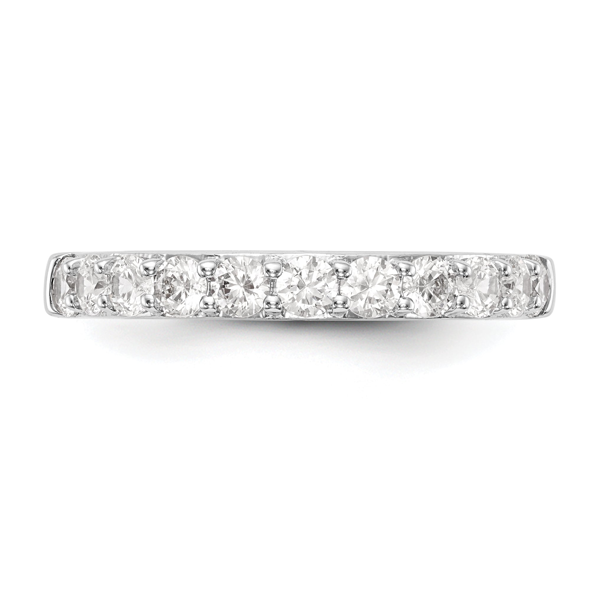 0.77ct. CZ Solid Real 14k White Gold Wedding Wedding Band Ring