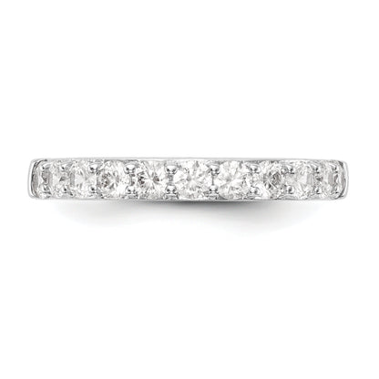 0.77ct. CZ Solid Real 14k White Gold Wedding Wedding Band Ring