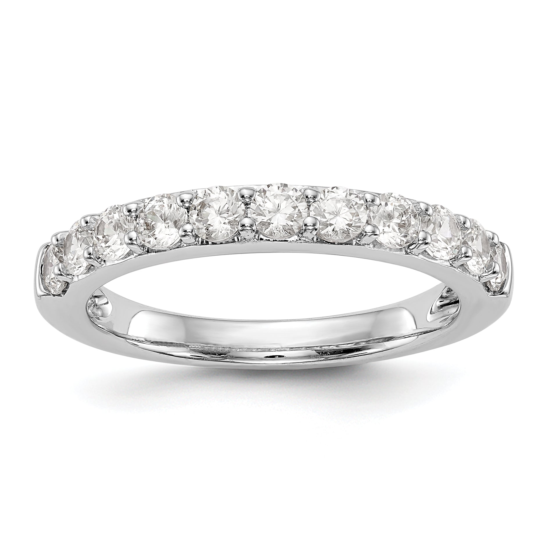 0.77ct. CZ Solid Real 14k White Gold Wedding Wedding Band Ring