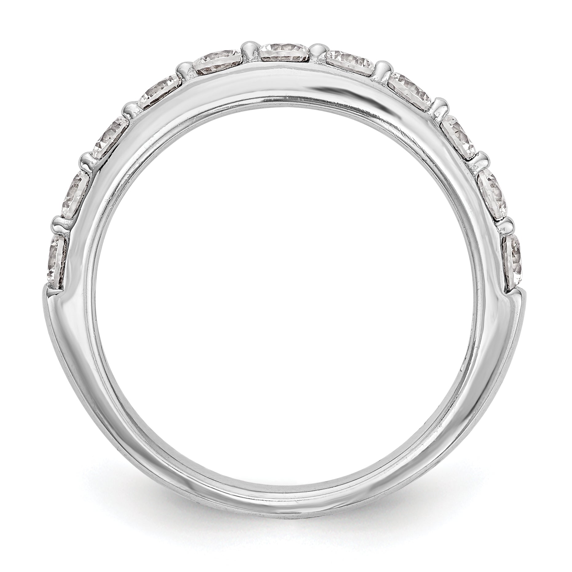 1.00ct. CZ Solid Real 14k White Gold Wedding Wedding Band Ring