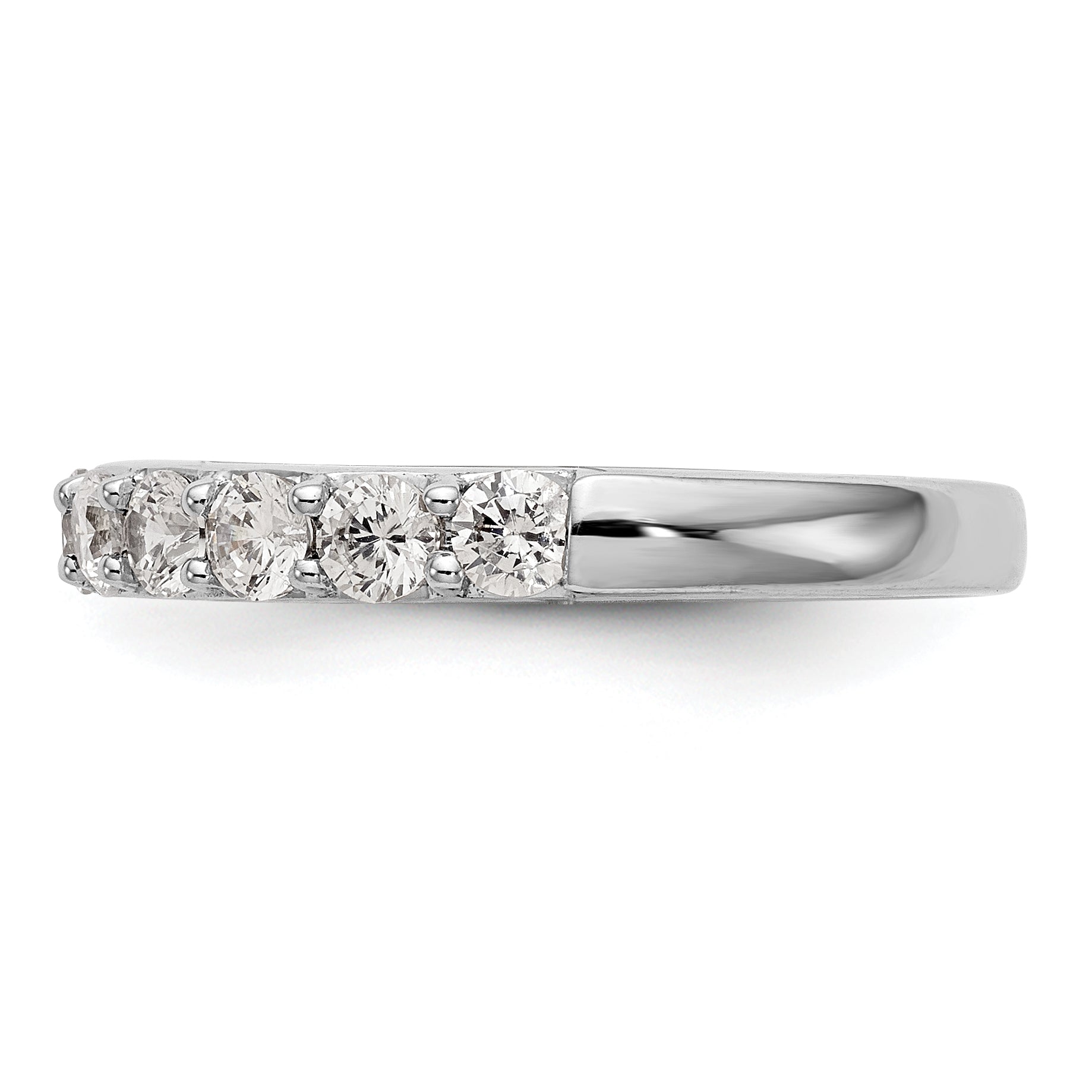 1.00ct. CZ Solid Real 14k White Gold Wedding Wedding Band Ring