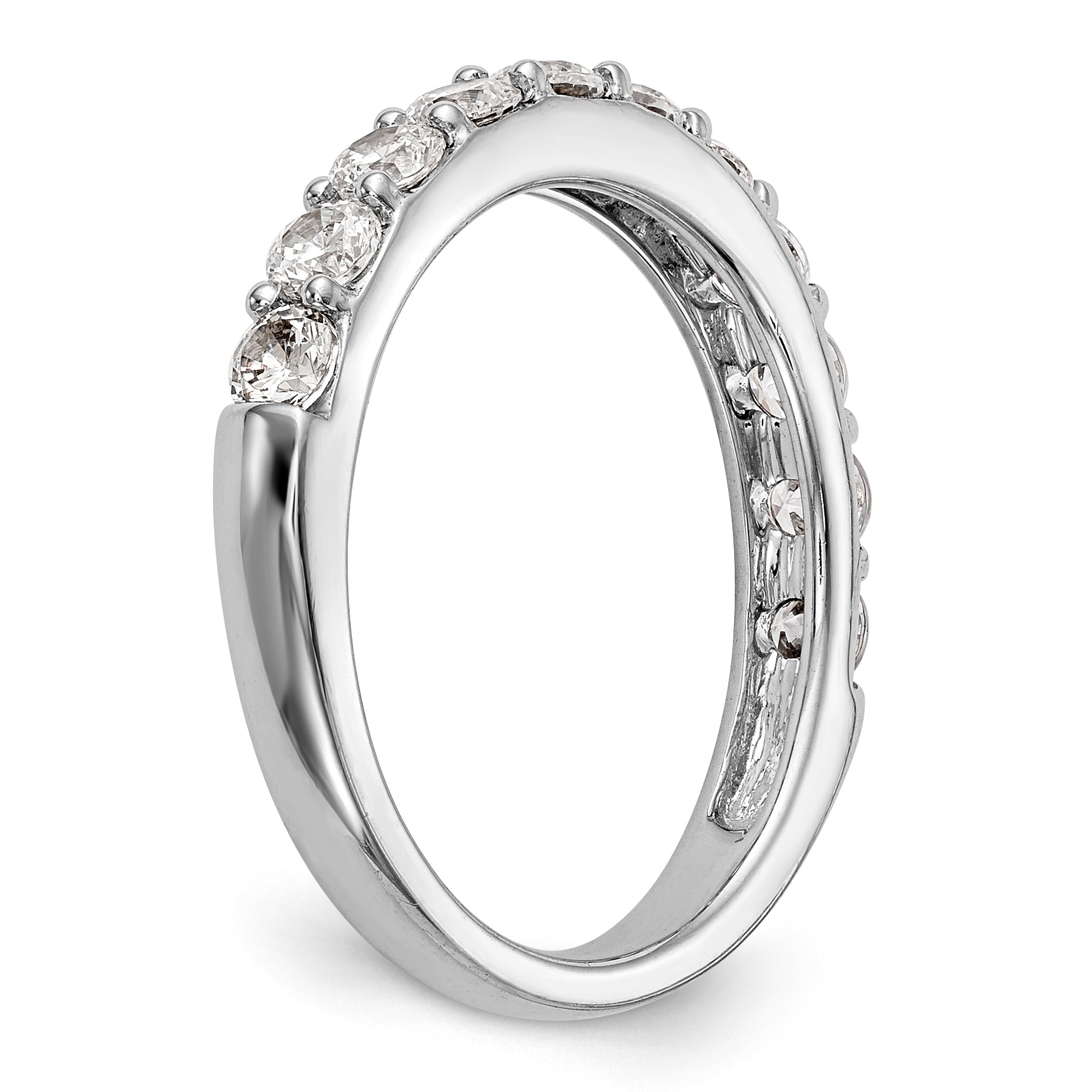 1.00ct. CZ Solid Real 14k White Gold Wedding Wedding Band Ring