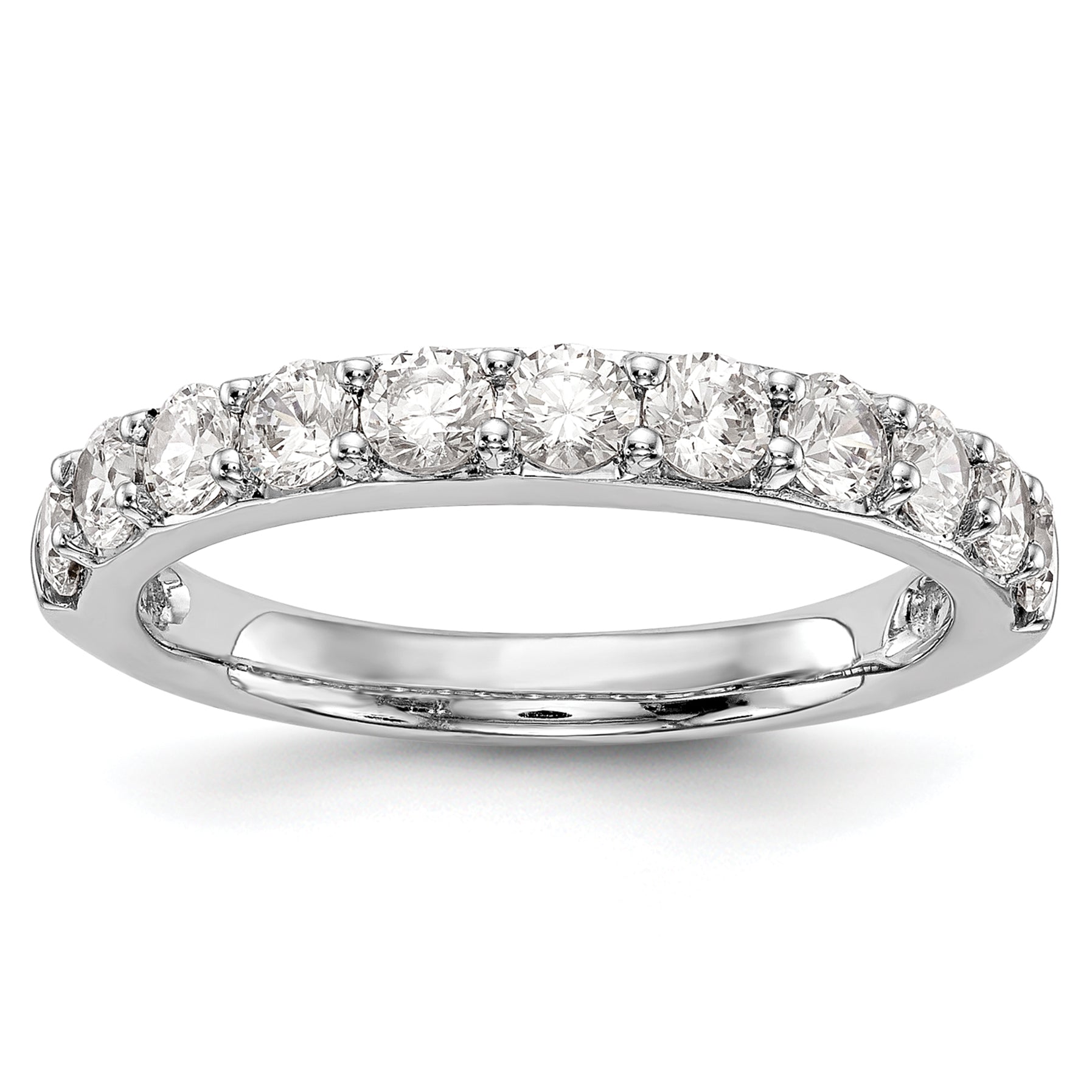 1.00ct. CZ Solid Real 14k White Gold Wedding Wedding Band Ring