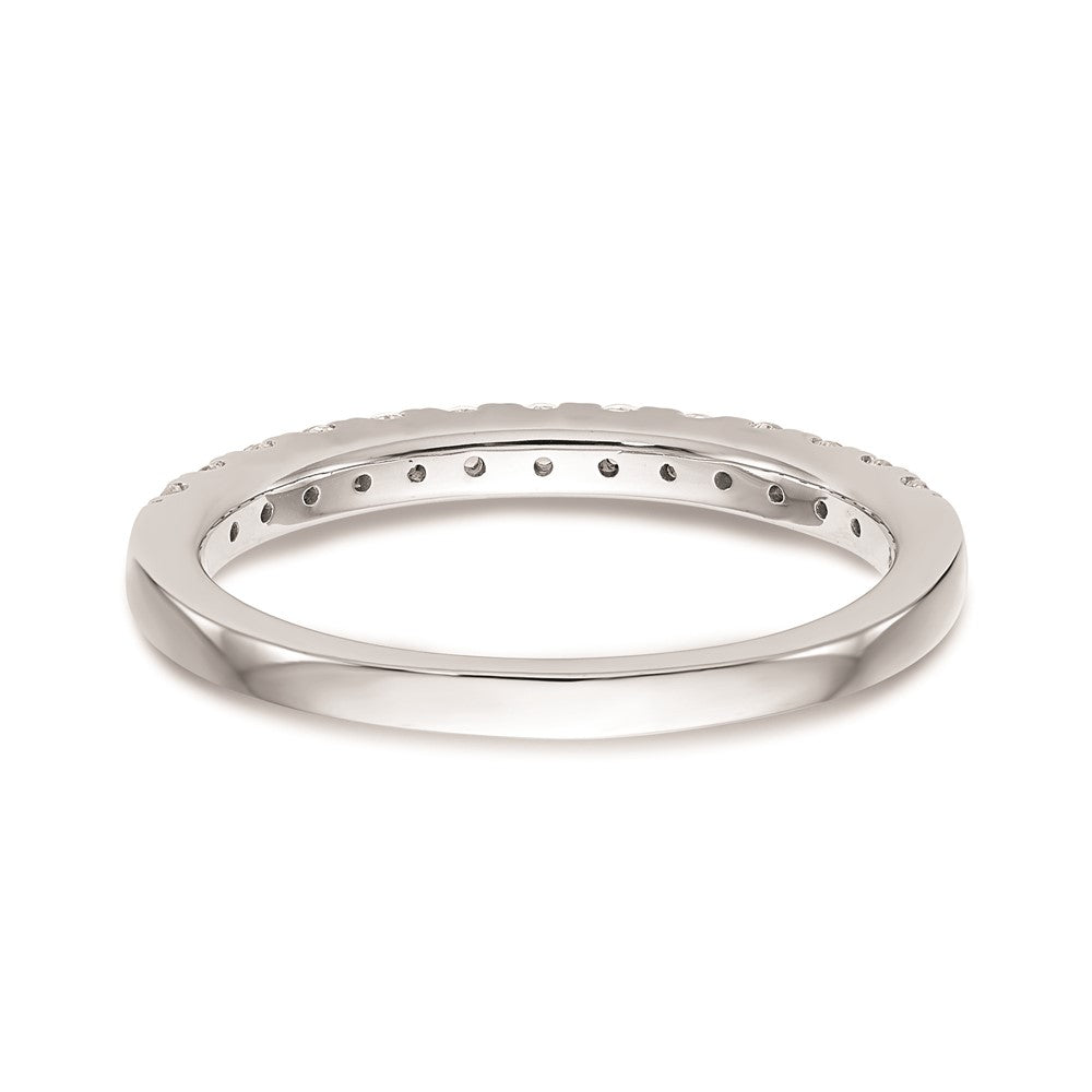 0.30ct. CZ Solid Real 14k White Gold Wedding Wedding Band Ring