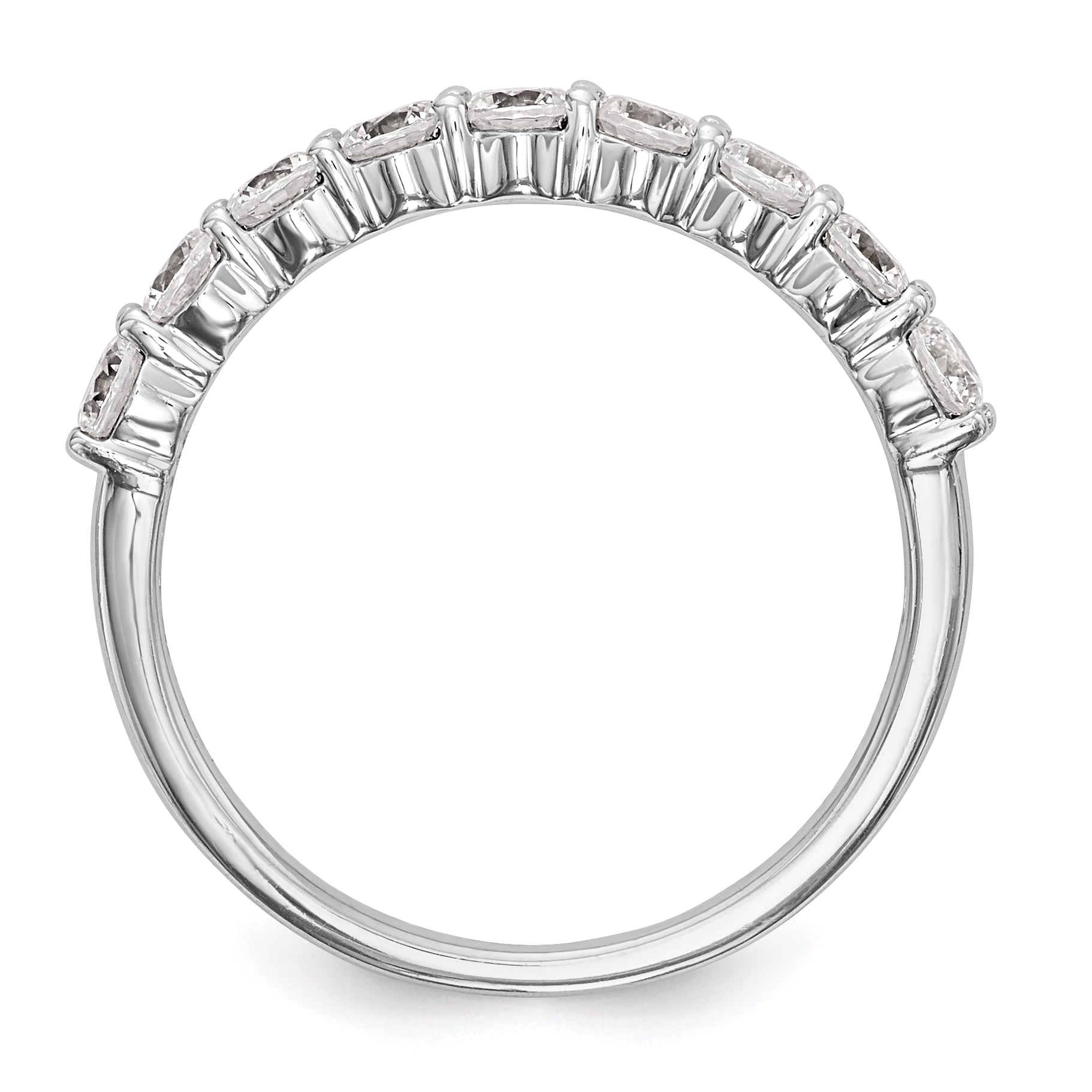 0.81ct. CZ Solid Real 14k White Gold Wedding Wedding Band Ring