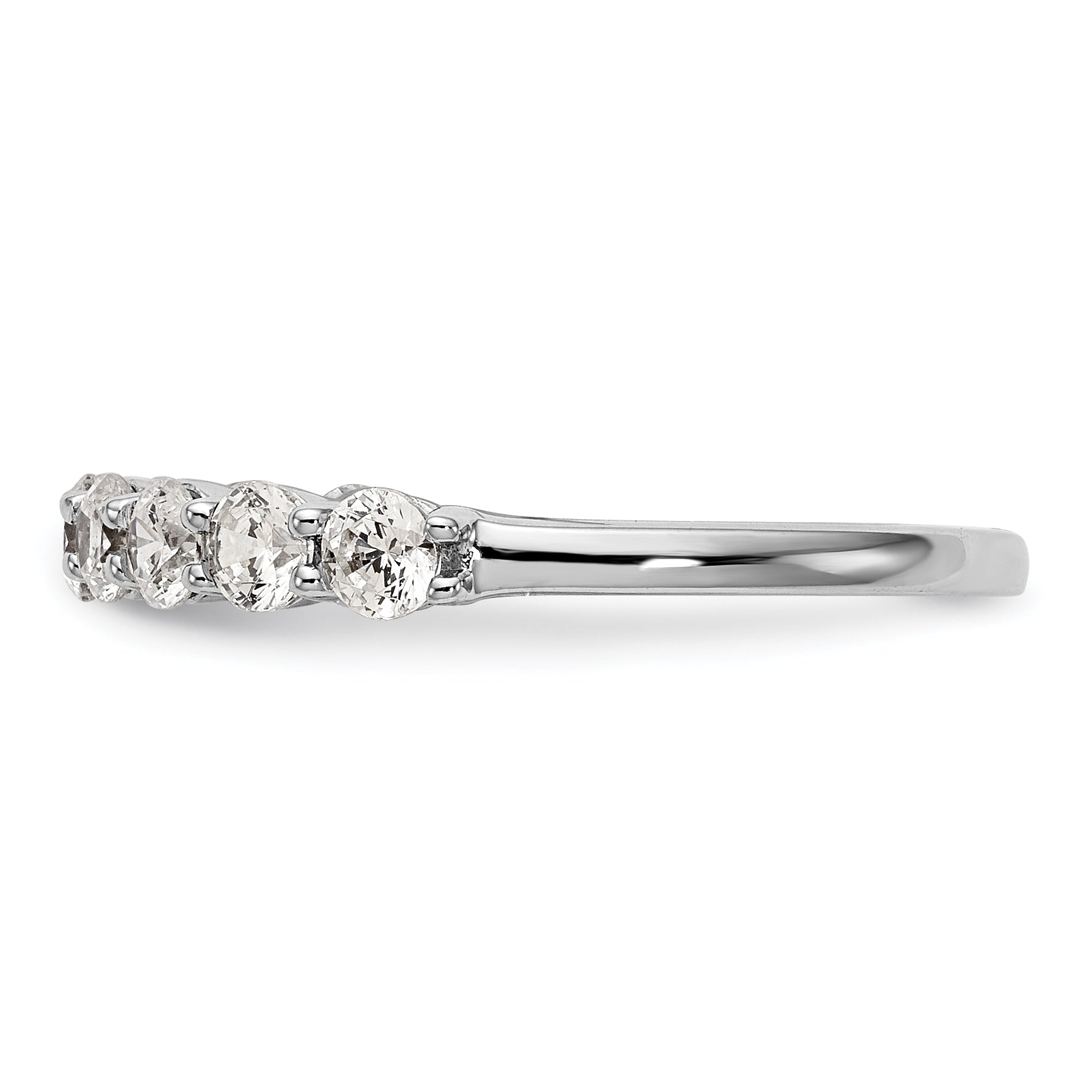 0.81ct. CZ Solid Real 14k White Gold Wedding Wedding Band Ring